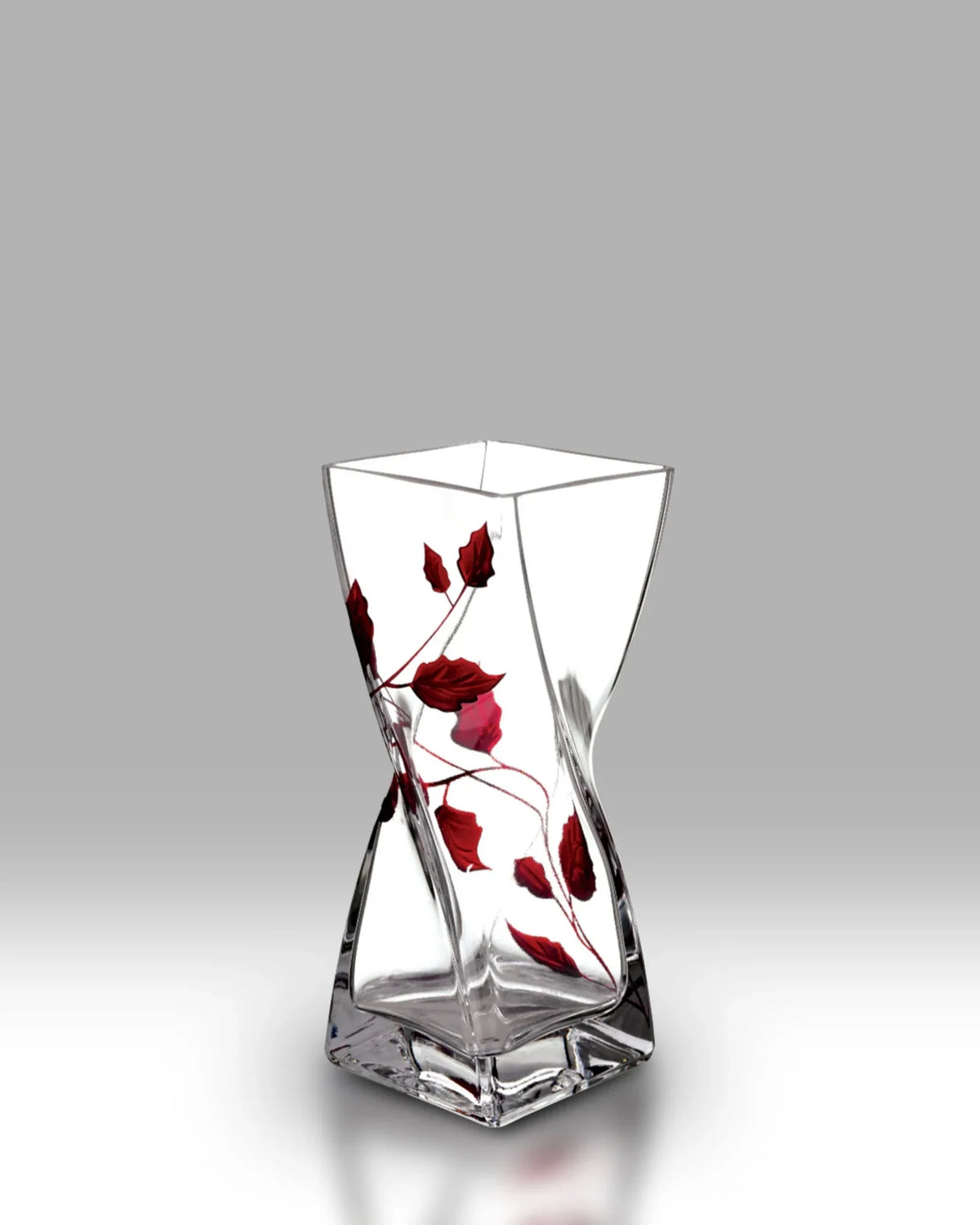 Ruby Leaf - 20cm Twist Vase by LUCID.SKY LTD