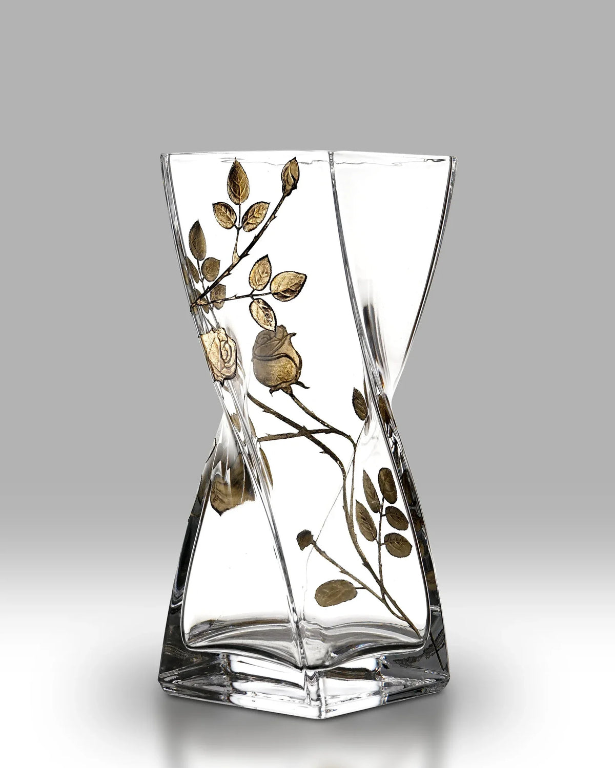 Forever Rose Gold - 20cm Twist Vase by LUCID.SKY LTD
